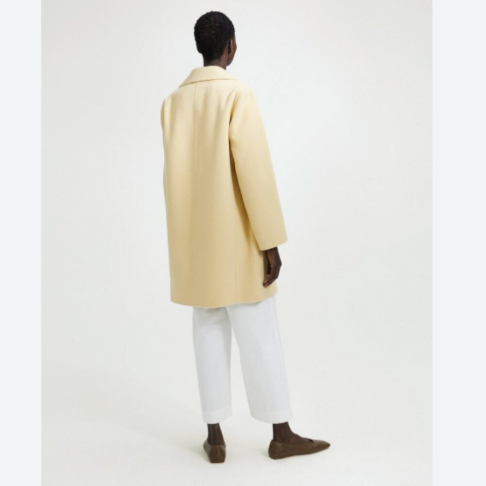 NEW Theory Double-Faced Wool-Cashmere Boy Coat - Picture 3 of 9